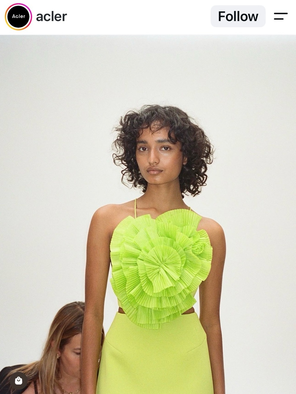 Acler 2 pc ruffle corset back tie top paired with maxi skirt matching NWT - Picture 3 of 9